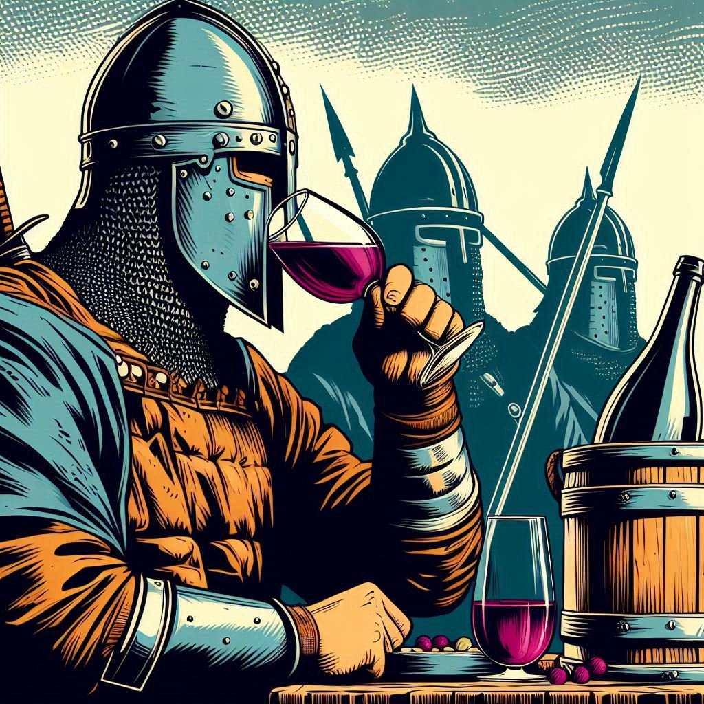 religión medieval y el vino