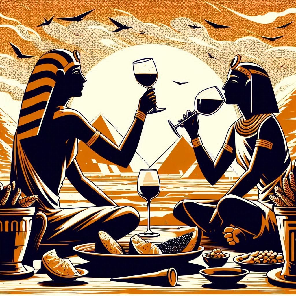 el etiquetado del vino en el Antiguo Egipto